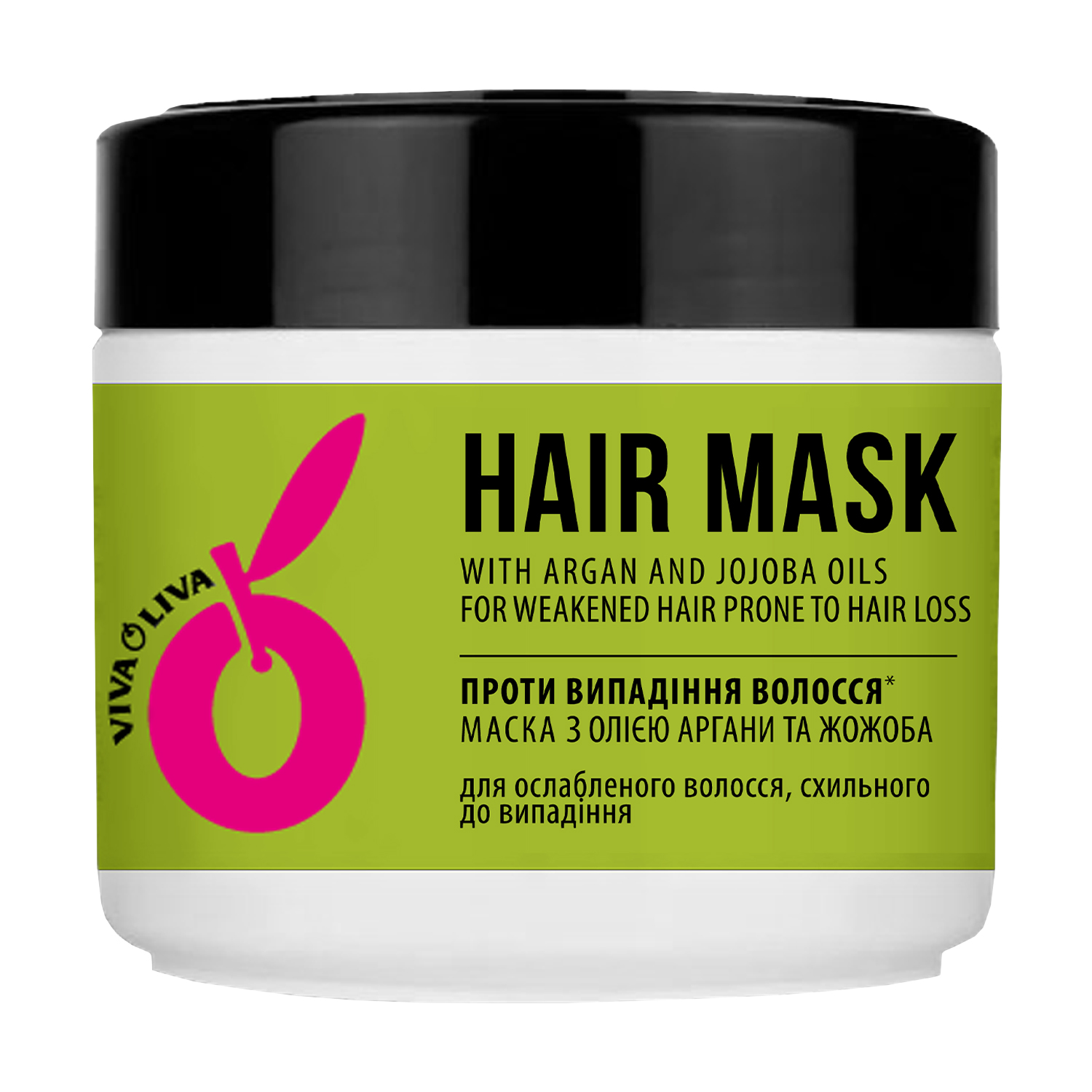 Маска Viva Oliva Hair Mask з олією аргани та жожоба, проти випадіння волосся, 300 мл